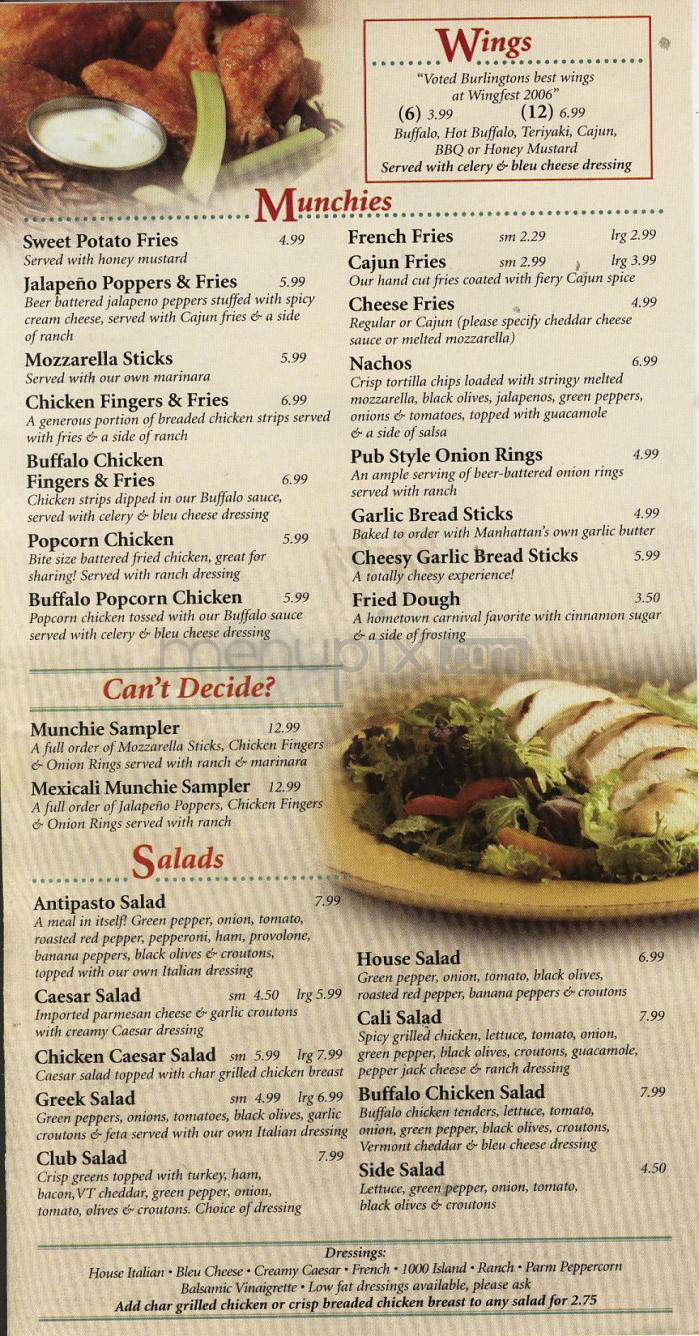 Menu of Manhattan Pizza in Gainesville, VA 20155