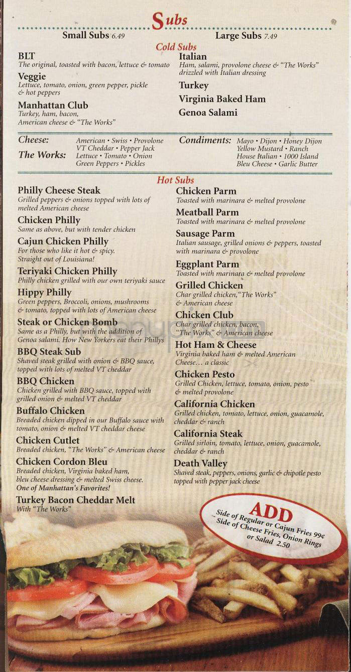 Menu of Manhattan Pizza in Gainesville, VA 20155