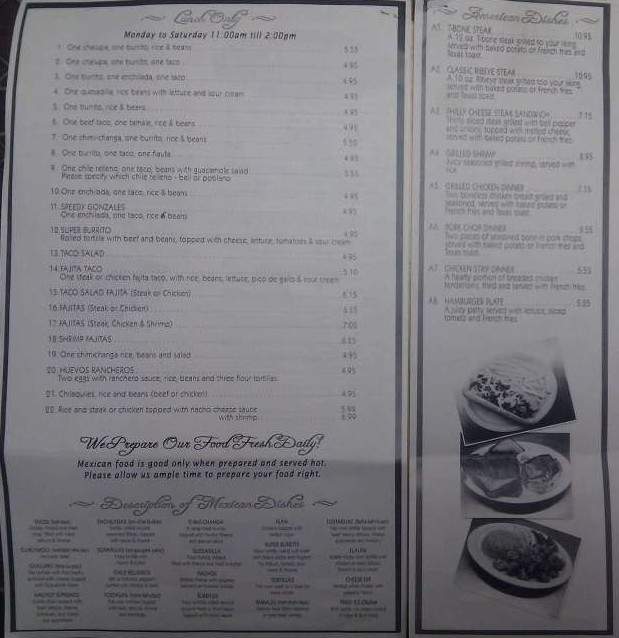 Menu of El Agave in Hammond, LA 70401