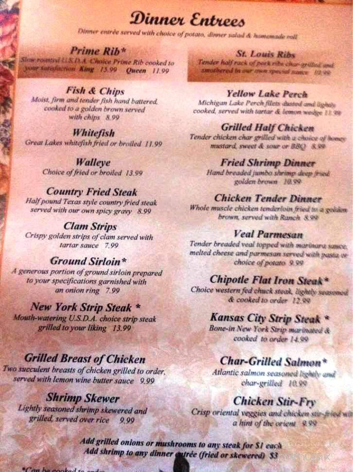 Menu of J J Rubys in Ithaca, MI 48847