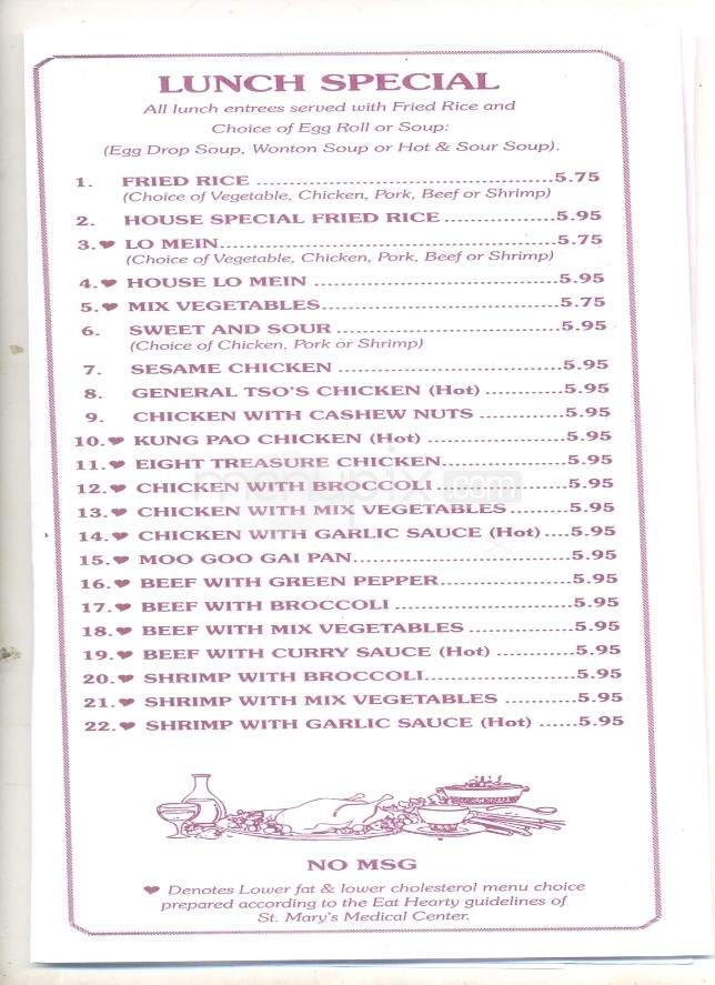 China Garden Johnson City Tn Menu dreamartistichouse