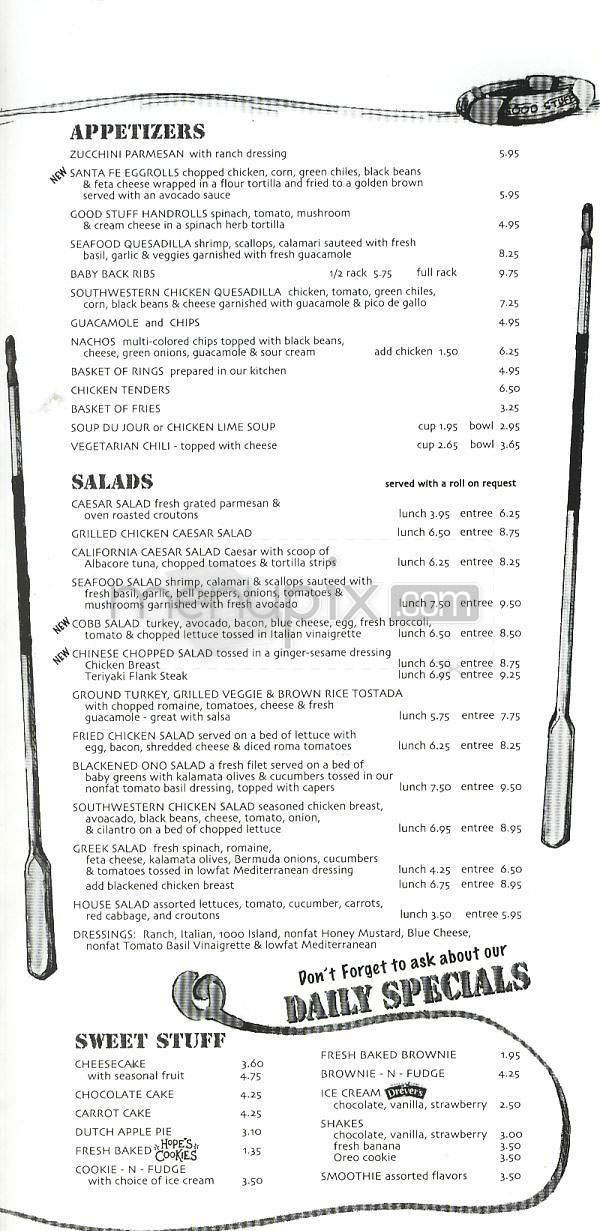 Menu of Good Stuff in El Segundo, CA 90245