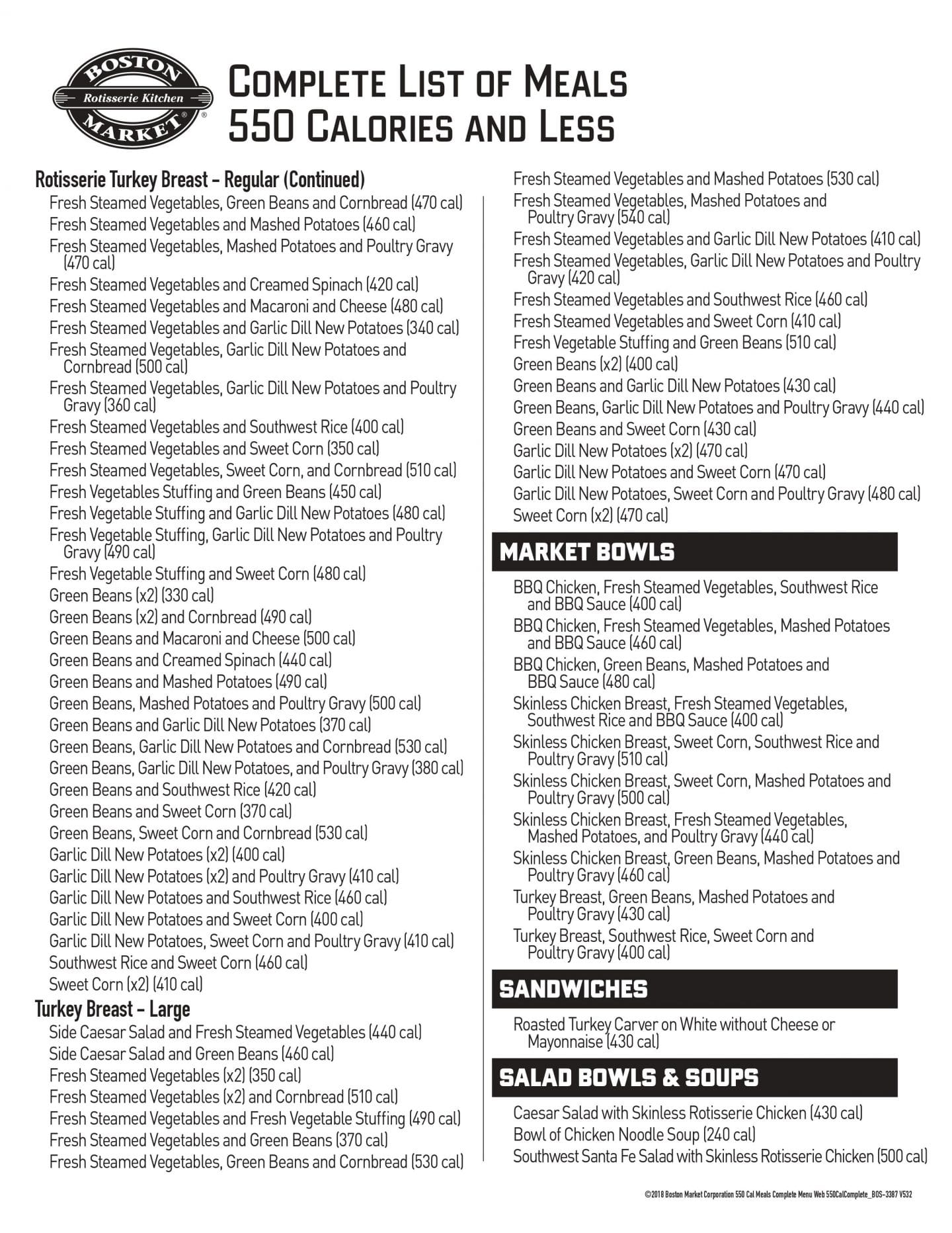 Boston Market Specials & Menu Deals