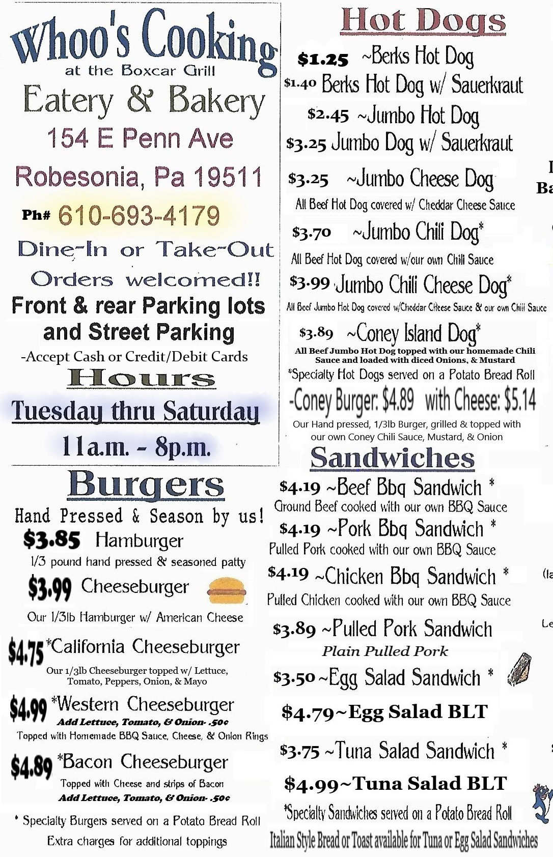 Back to menu listings