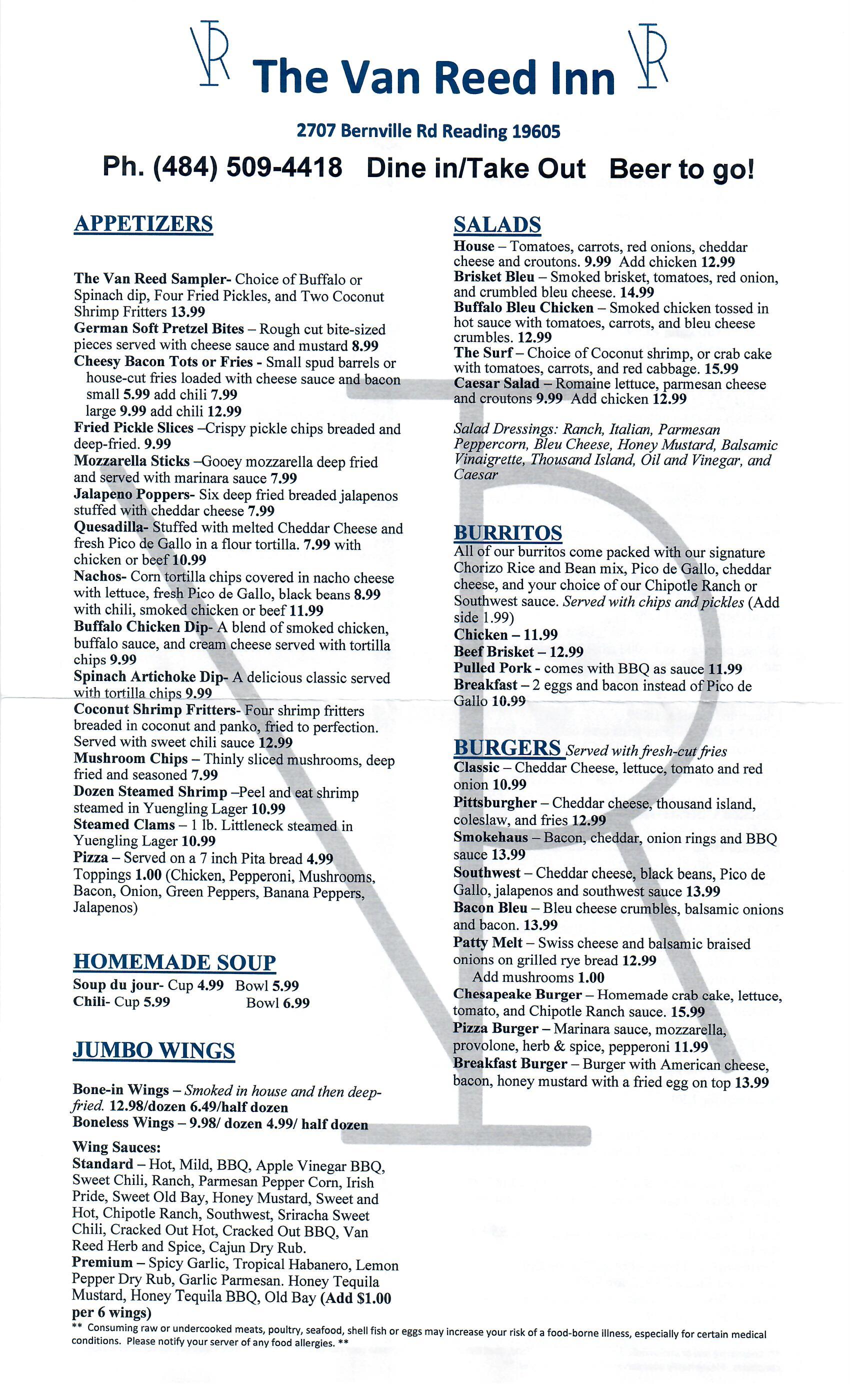 Back to menu listings