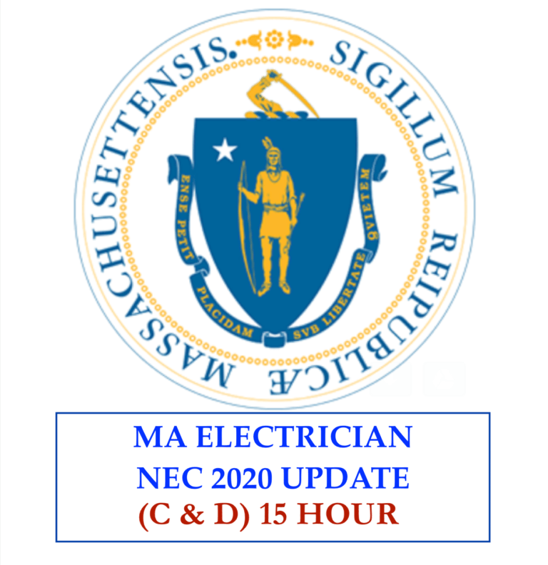  MA Electrician C & D Licenses 15 Hour NEC 2020 Code Update
