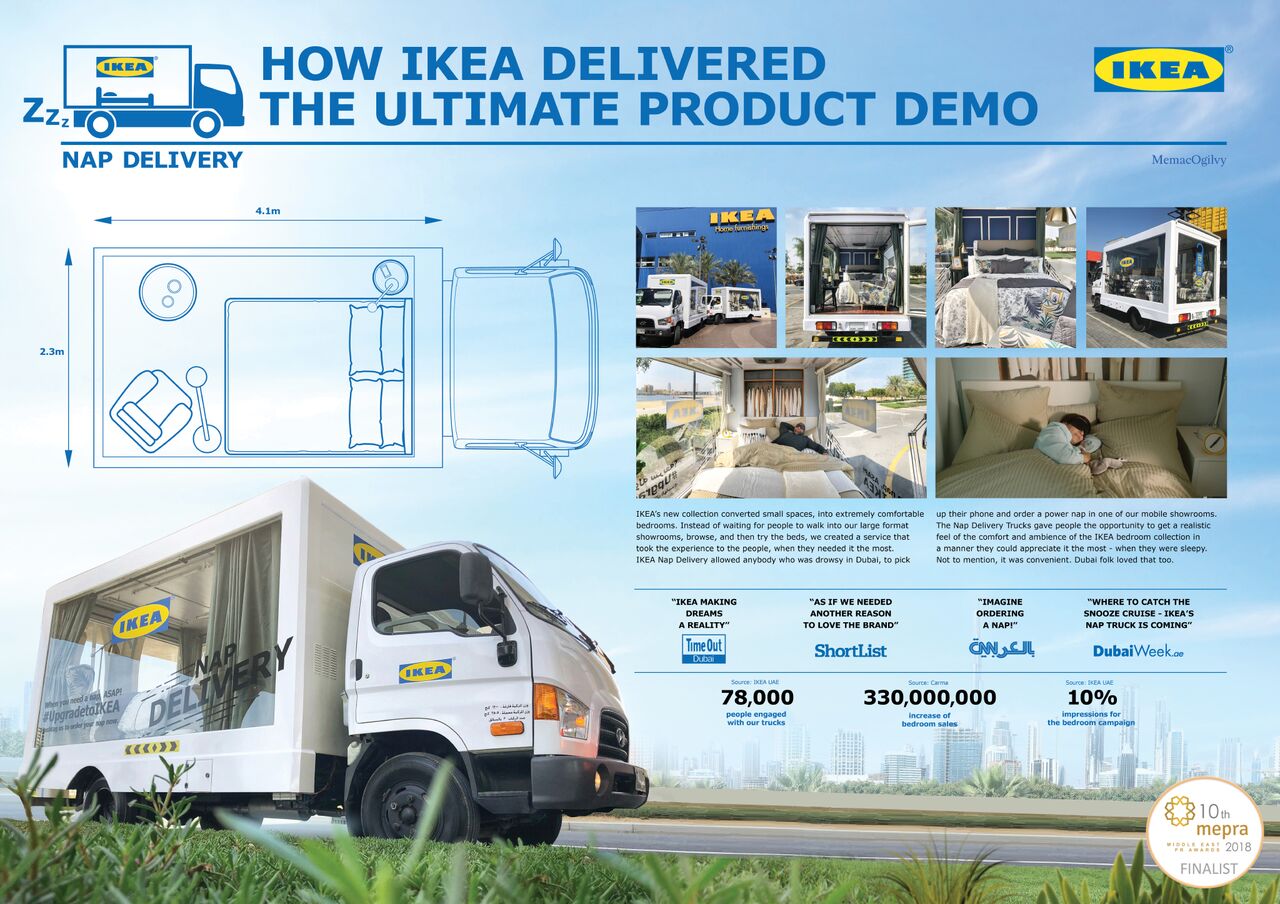 IKEA Nap Delivery by Memac Ogilvy Middle East Public Relations