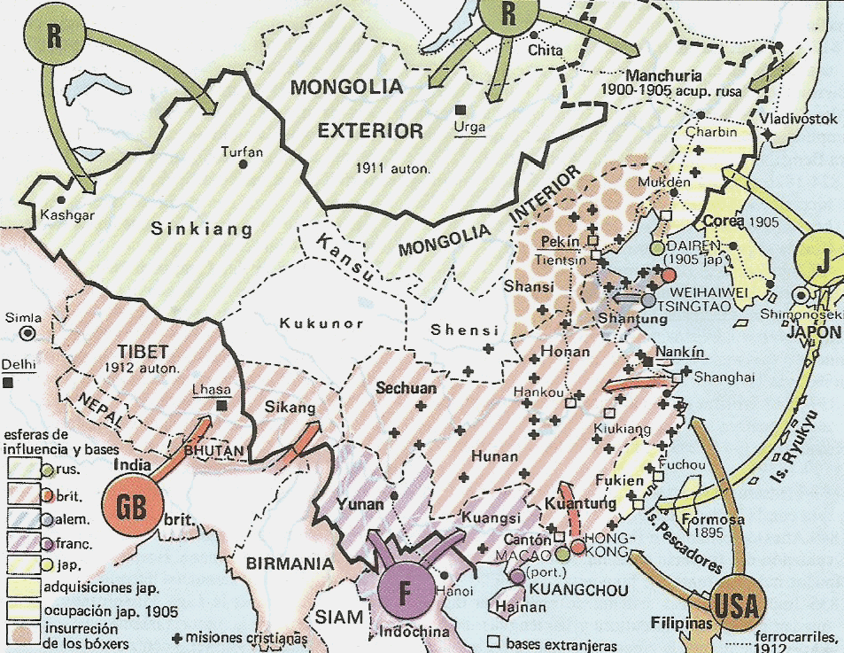 Colonial Holding In China Map China colonial