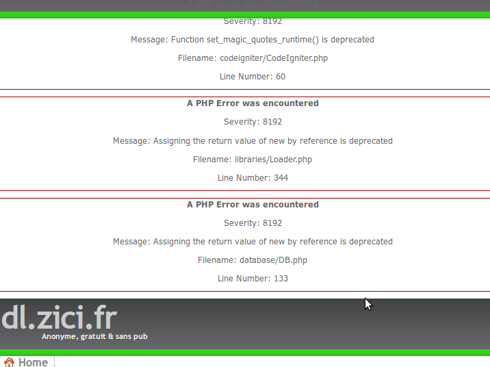 XtraFile Function set_magic_quotes_runtime() is deprecated David