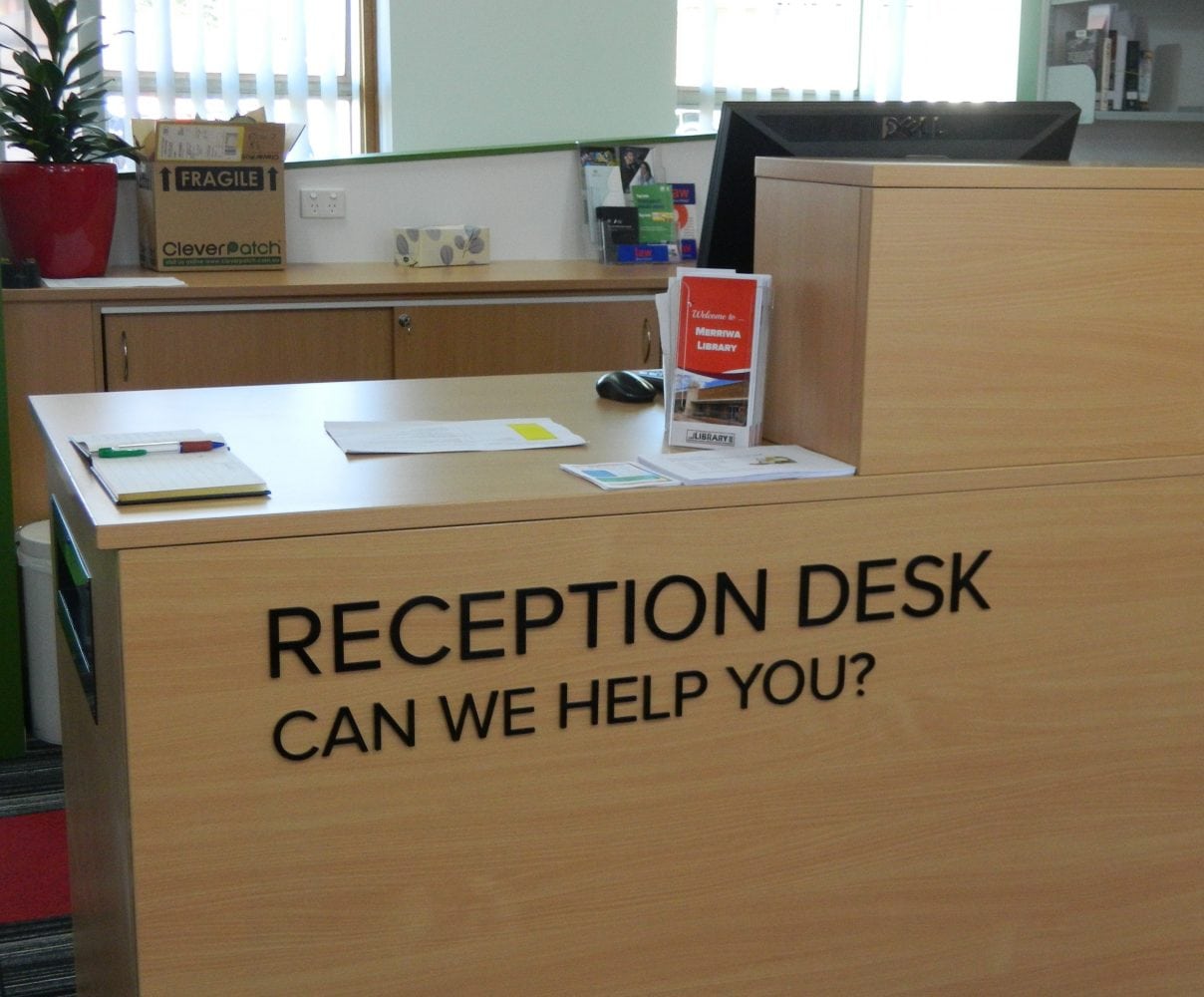 Custom Vinyl Lettering or Stickers for Office, Library and Shop Australia