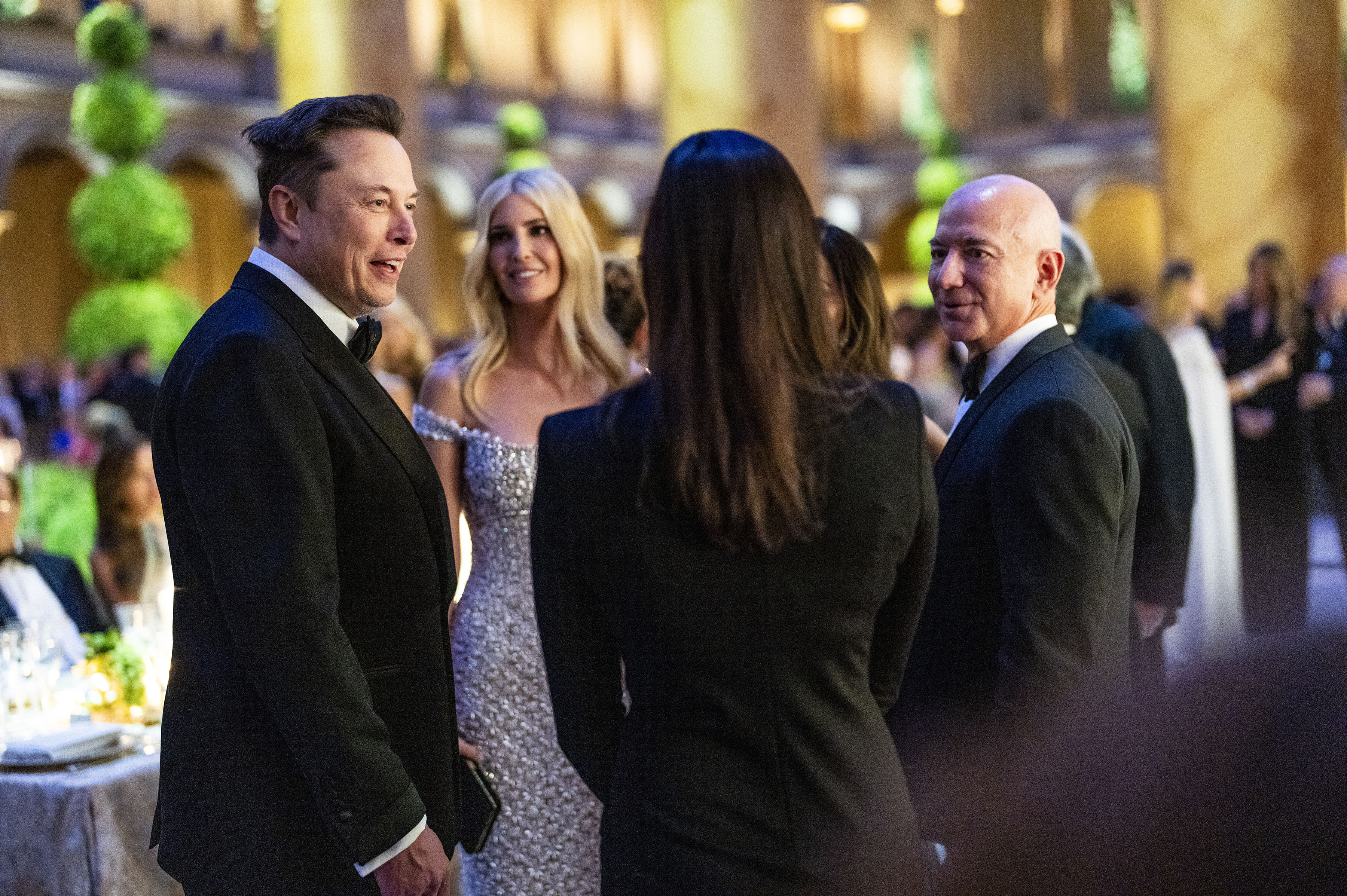 Jeff Bezos, Lauren Sanchez, Elon Musk and Ivanka Trump celebrated like oligarchs