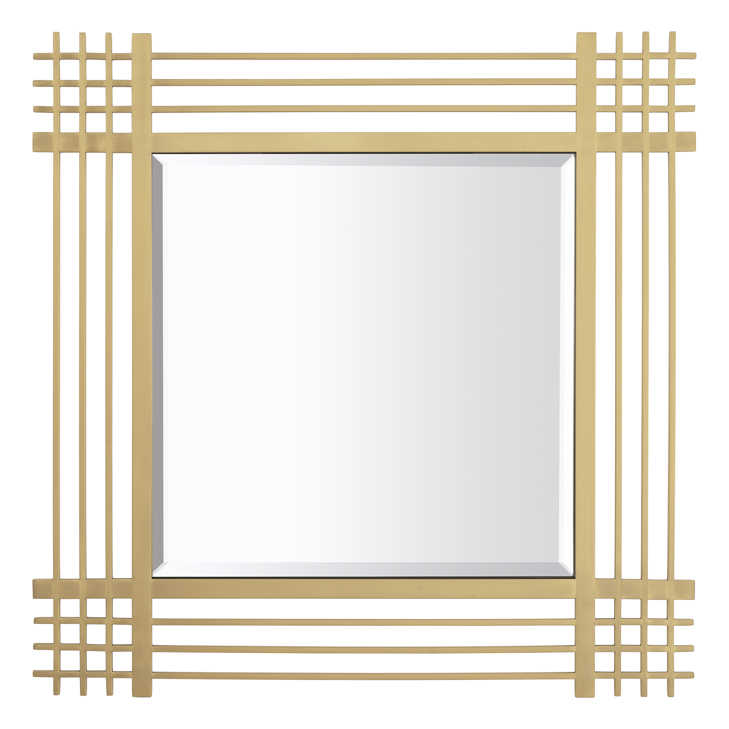 Mirror Pierce square brushed brass finish Merge Home