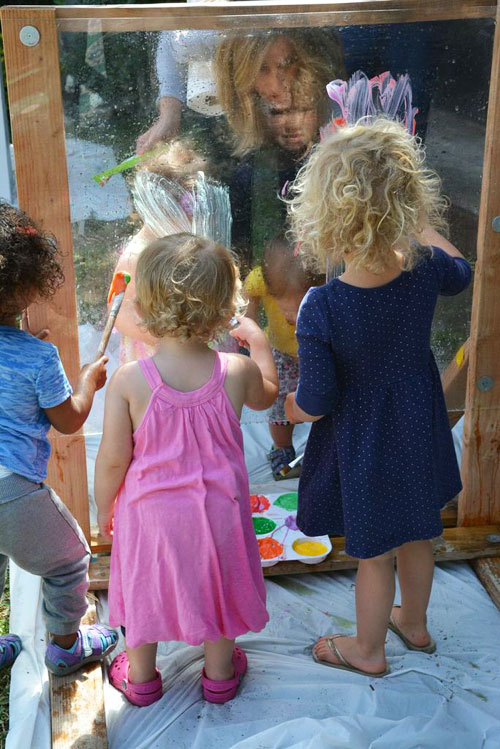 Painting on Plexiglass for Toddlers Meri Cherry