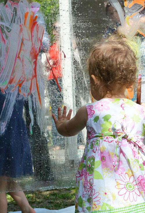 Painting on Plexiglass for Toddlers Meri Cherry
