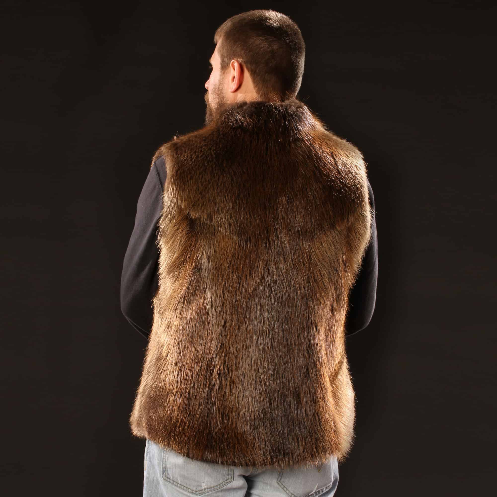 Rich Color & Incredible Warmth Beaver Fur Vest Merlin's Hide Out