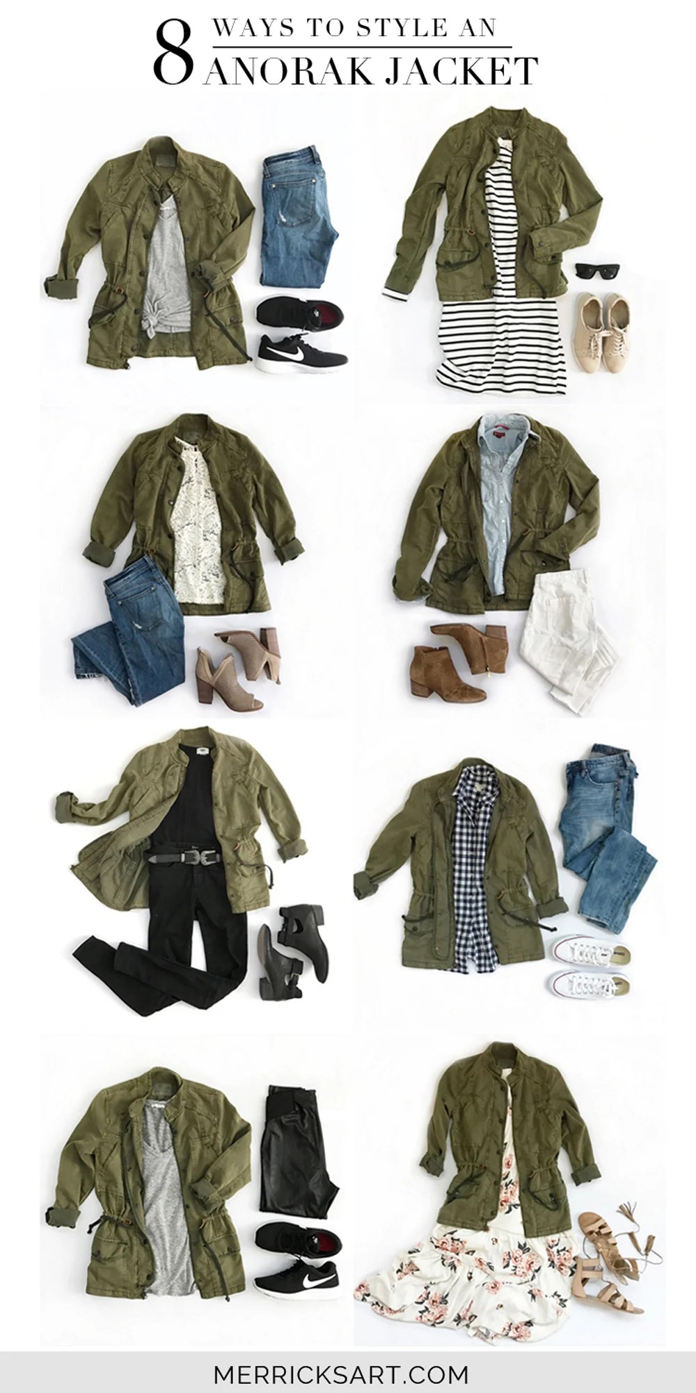 Merrick's Art // Style + Sewing for the Everyday Girl8 Ways to Style an Olive Jacket Merrick's Art