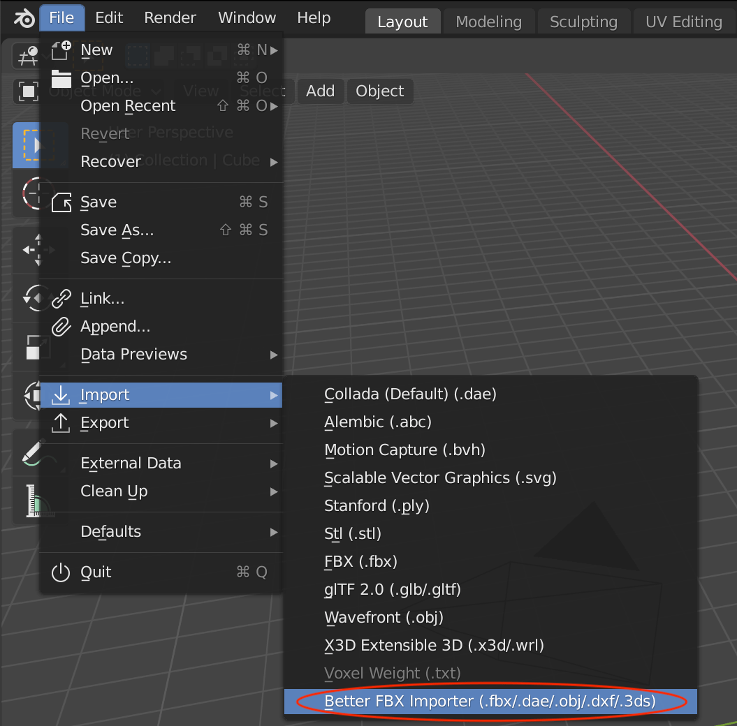 Mesh Online Better Fbx Importer Exporter Addon For Blender