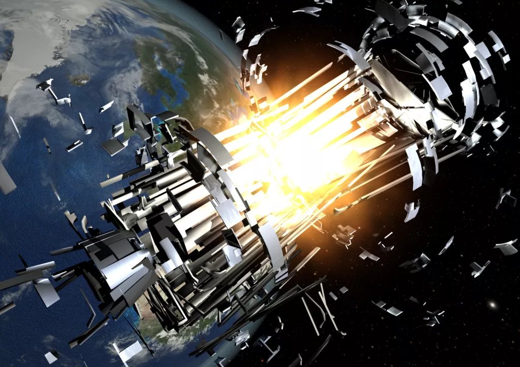 Kessler Syndrome and the space debris problem Meson Stars
