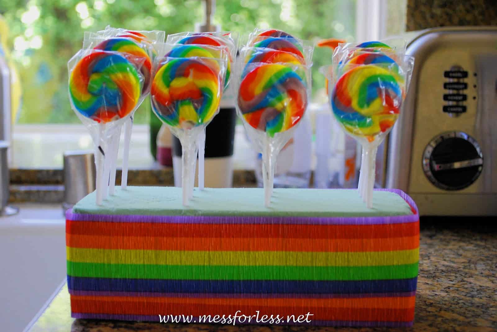 DIY Rainbow Party Ideas Mess for Less
