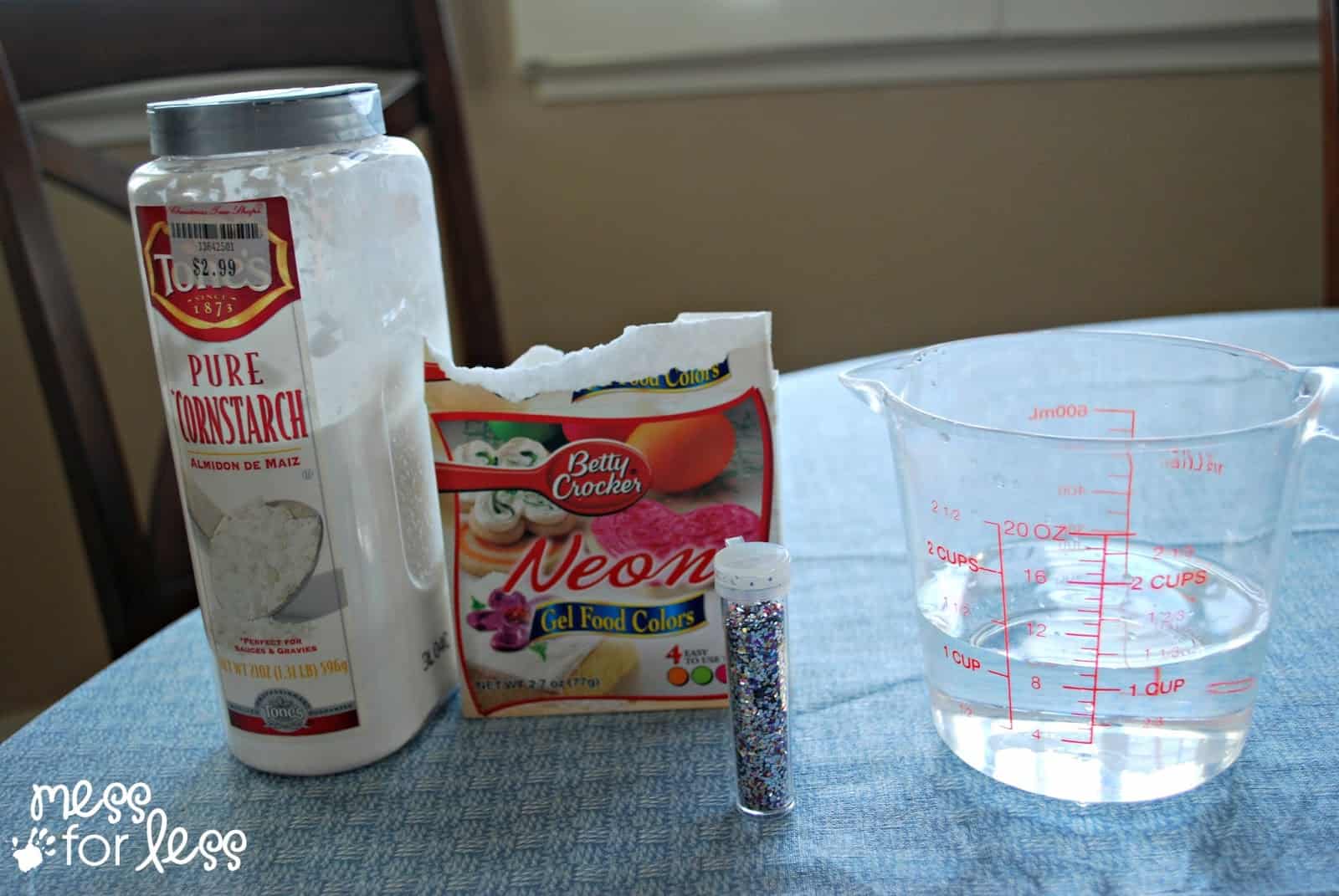 Glitter Oobleck Recipe Mess for Less
