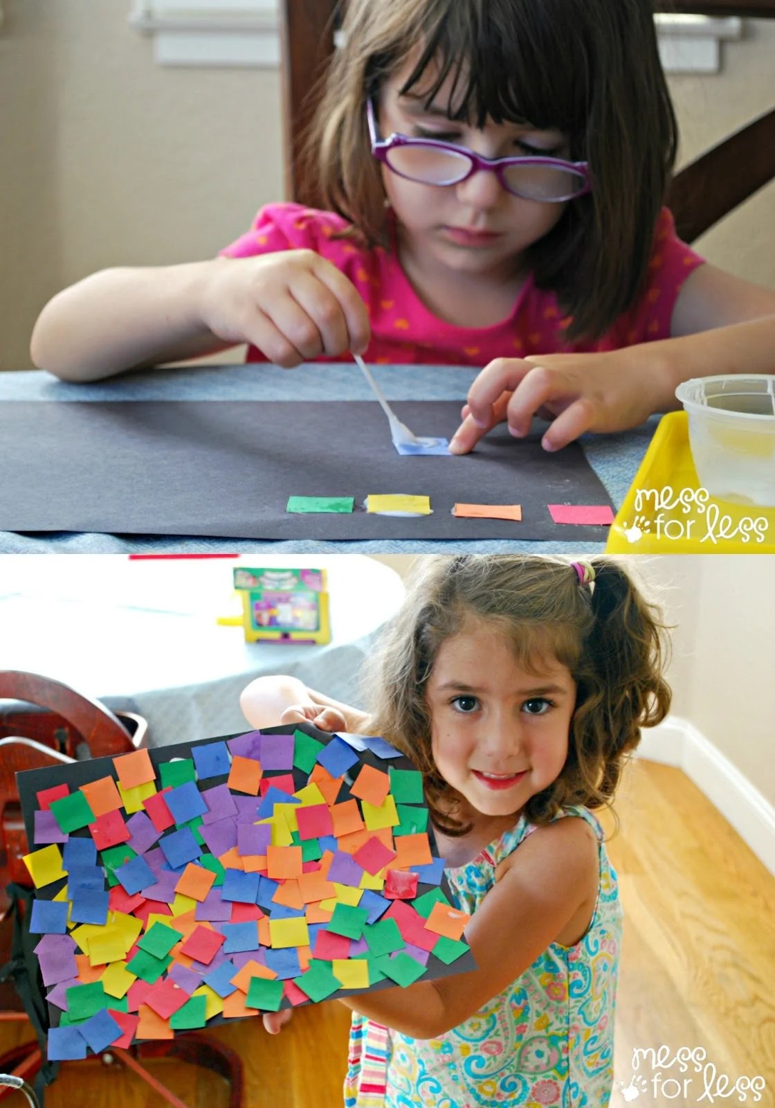 Art Activity Square Collage Mess for Less