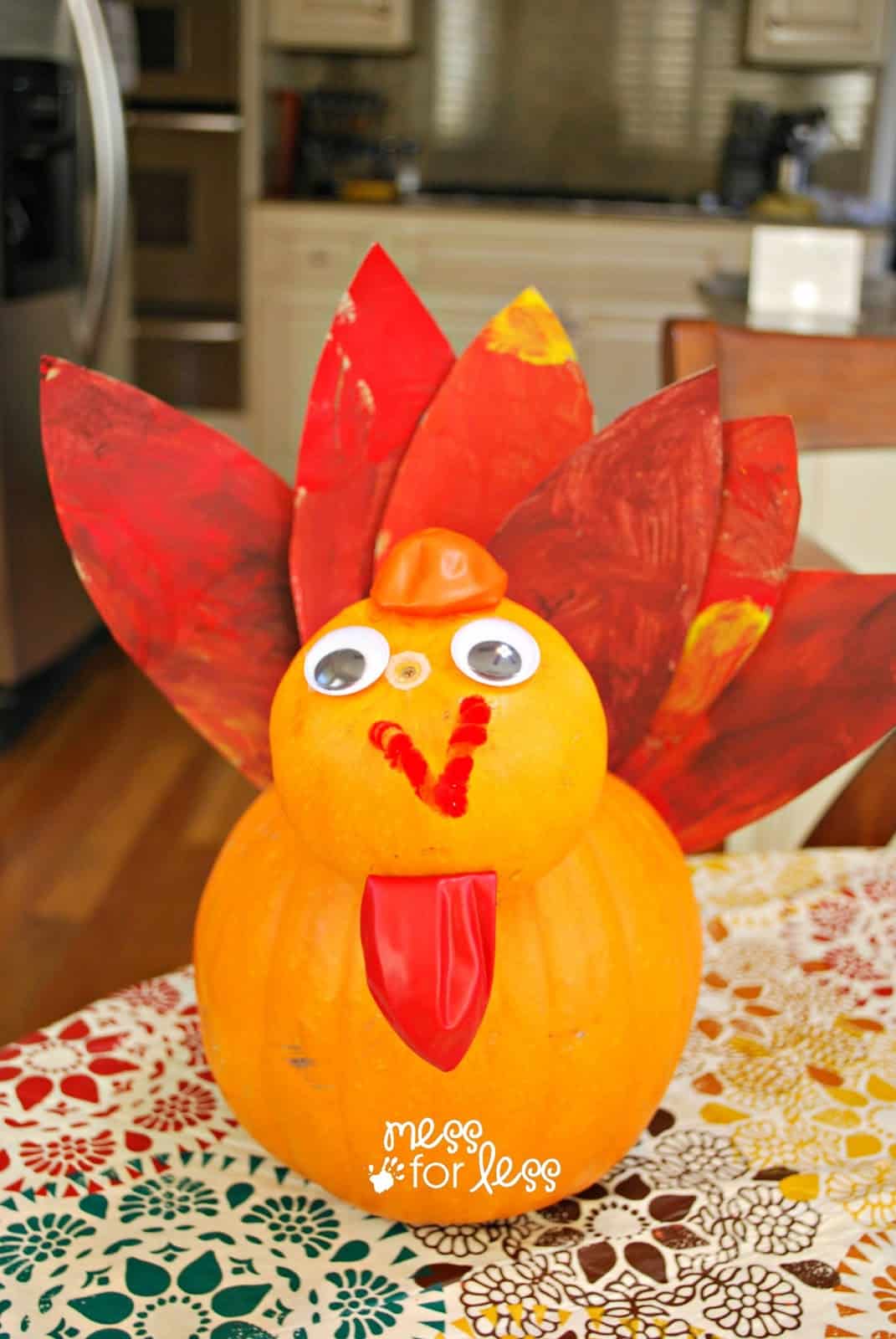 Pumpkin Turkey Craft Mess for Less
