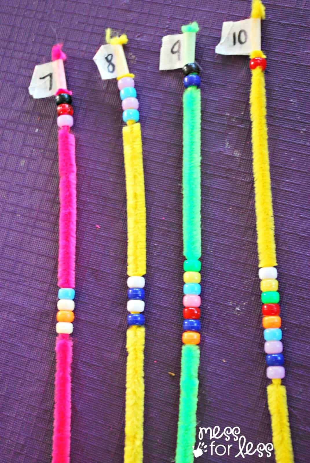 Make a Number Math Game Mess for Less