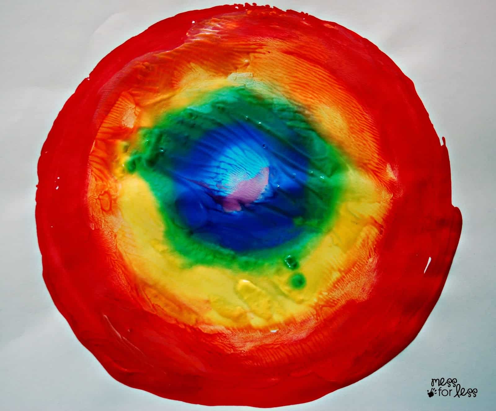 Paper Plate Rainbow Craft Mess for Less