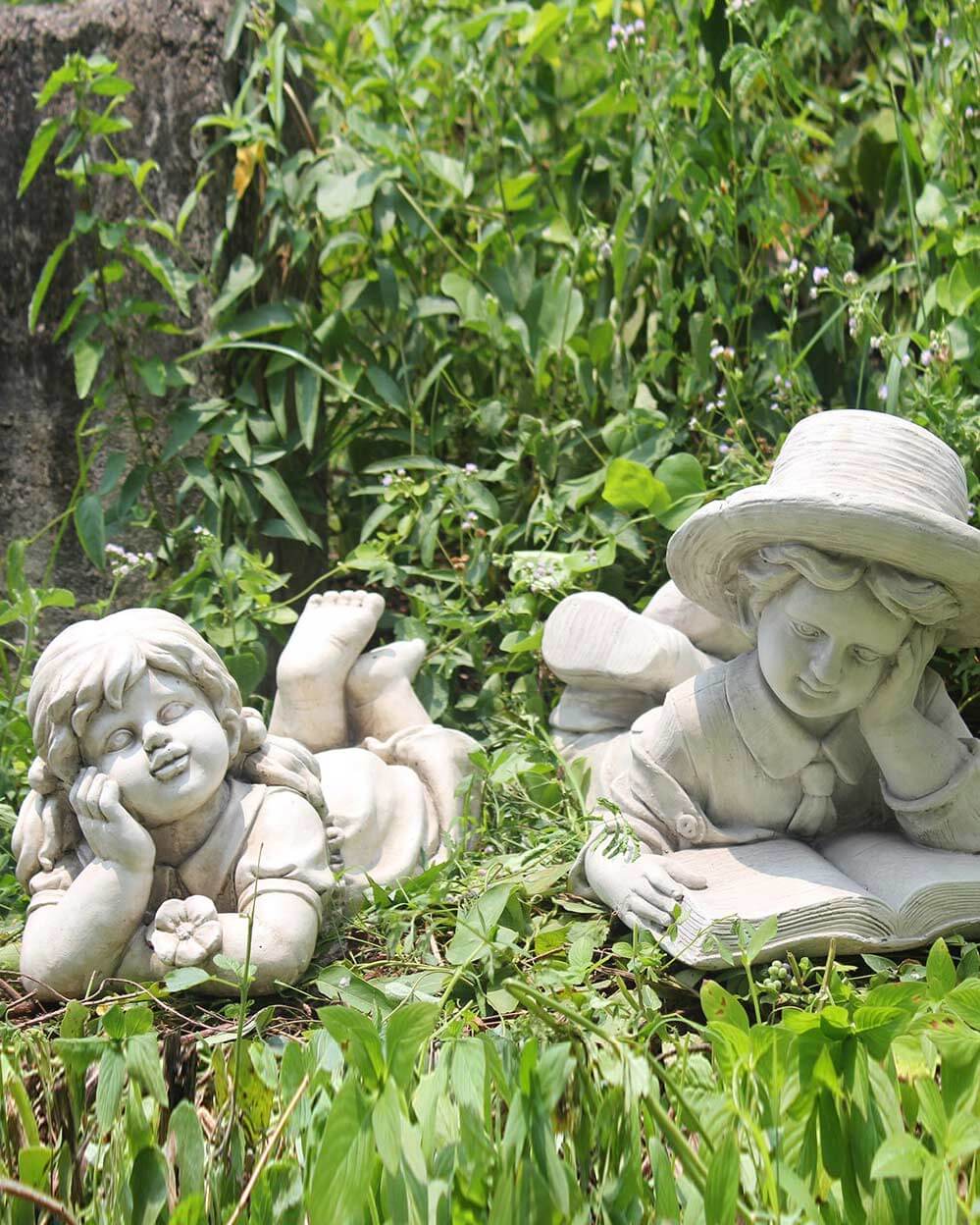 large marble Young childrens concrete statues for sale Metal Sculpture