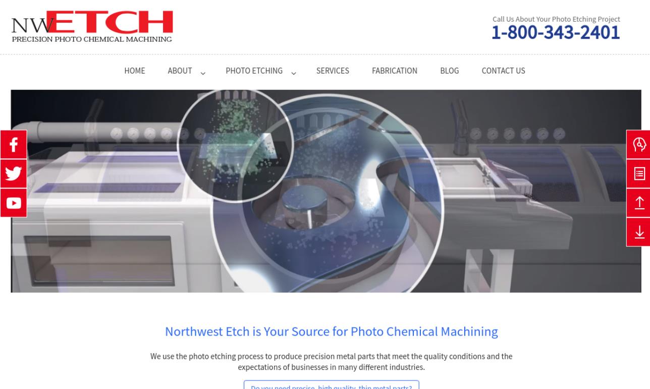 Northwest Etch Technology Metal Etching