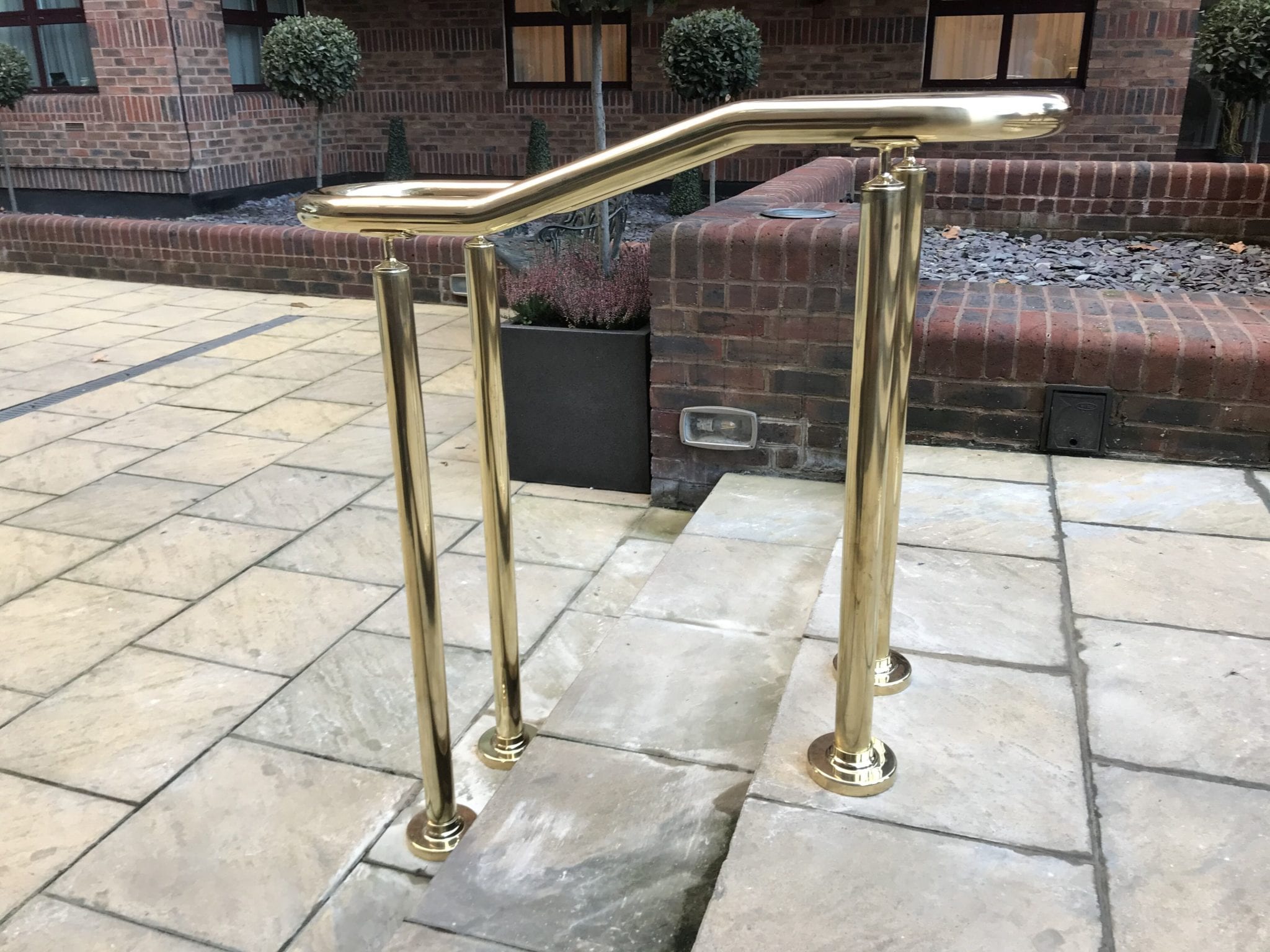 4 DoubleSided Polished Brass Handrails, London NW8 Metal Fabrication