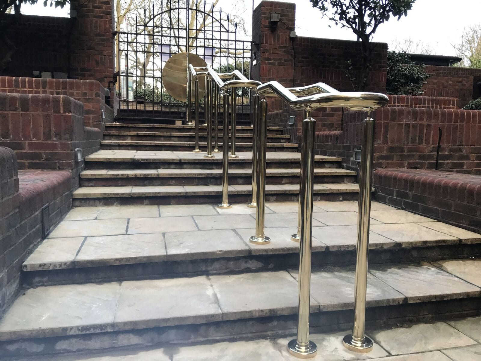4 DoubleSided Polished Brass Handrails, London NW8 Metal Fabrication