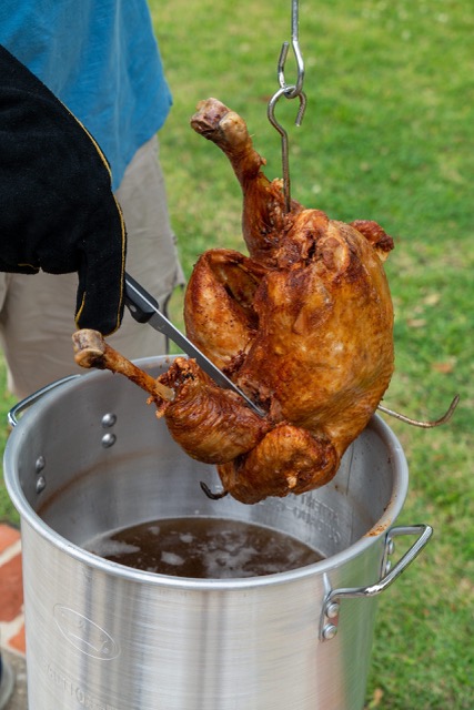 You need the King Kooker® Turkey Rack and Lifting Hook Kit this holiday