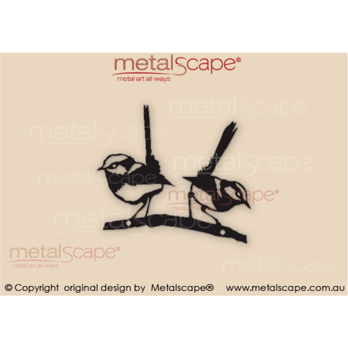 Wrens x 2 Wall Mount Metalscape Metal Garden Art Gardenscape