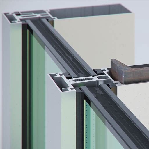 US Aluminum, Series 2200 Curtain Wall with 1” Insulated Glass Metalsun