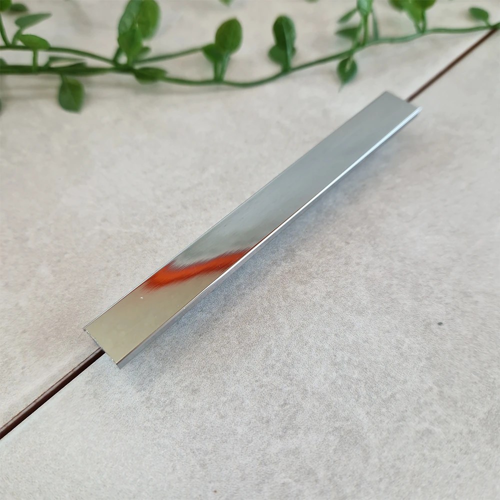 Straight Edge Chrome Tile Trim ESA.101 Metal Tile Trim
