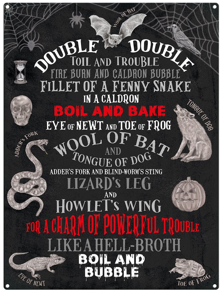 Toil and Trouble Metal Wall Art (4 sizes) Metal Wall Signs