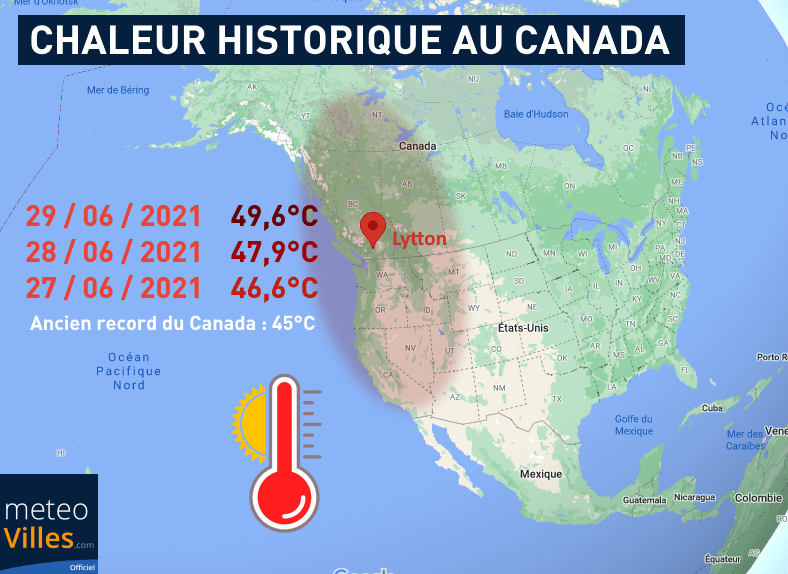 Actualités météo Canicule historique sur le nordouest de l'Amérique