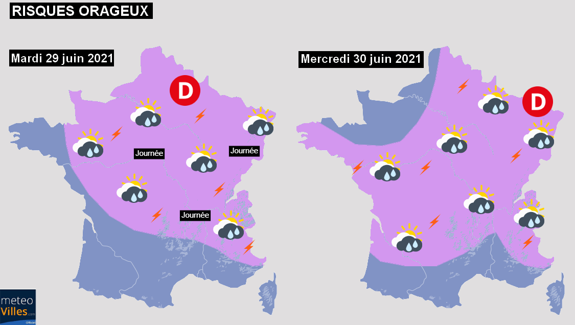 Actualités météo Retour des orages sur la France pour la fin du mois