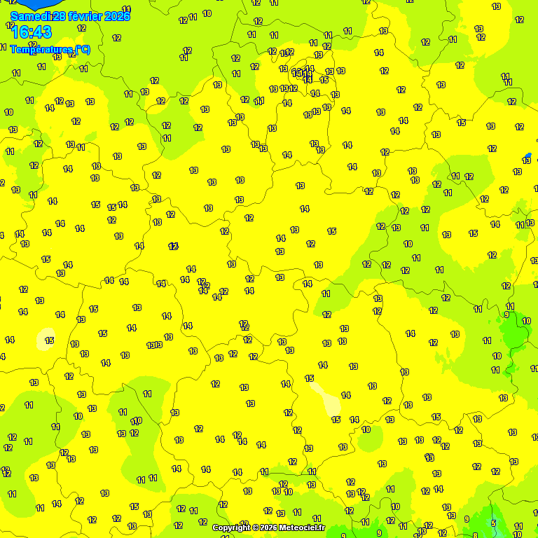 Meteociel Températures observées en CentreValdeLoire en temps réel