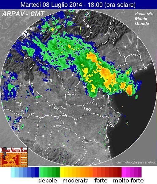 Analisi evento temporalesco 8 Luglio nel