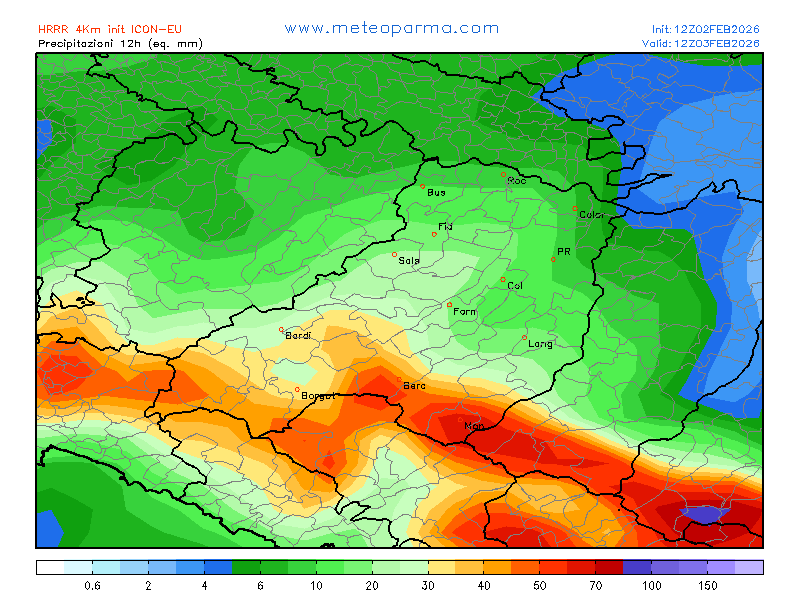 Meteo Parma Provincia di Parma