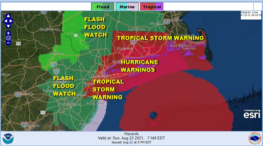 Hurricane Henri Center Closing In On Eastern Long Island Southeast Connecticut Rhode Island