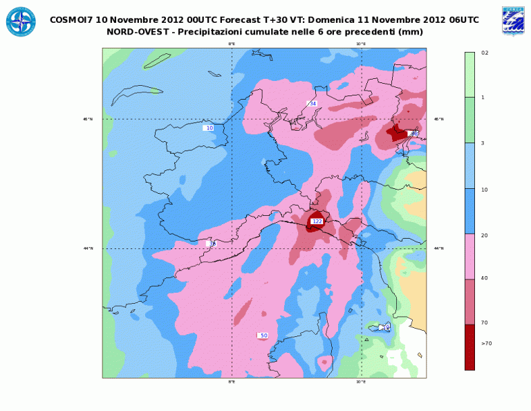 Meteo Liguria "allerta 2" fino alle 12 di domani, le mappe