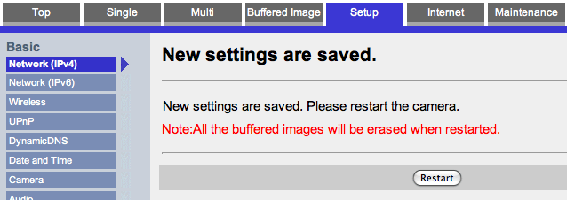 Panasonic Network Camera Setup Step 4 Configure Your Camera for