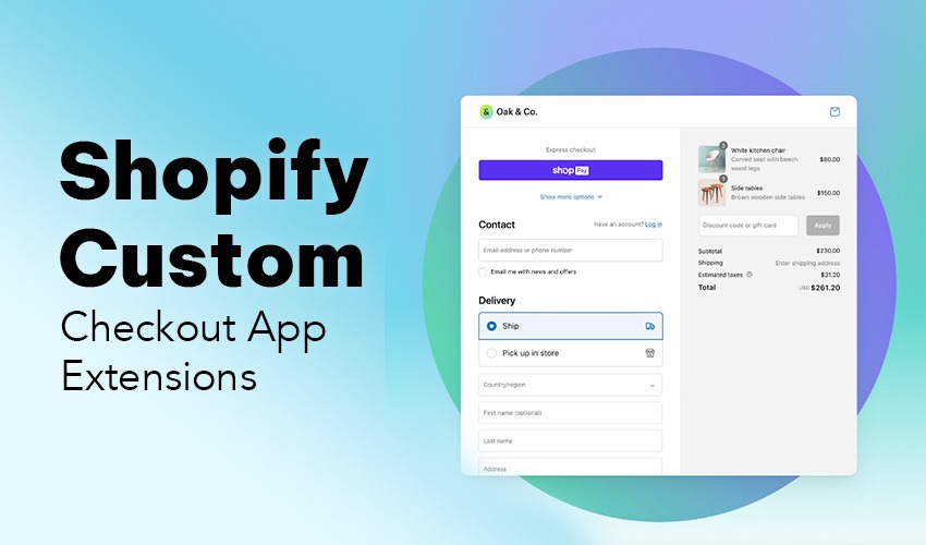 Shopify Custom Checkout App Extensions