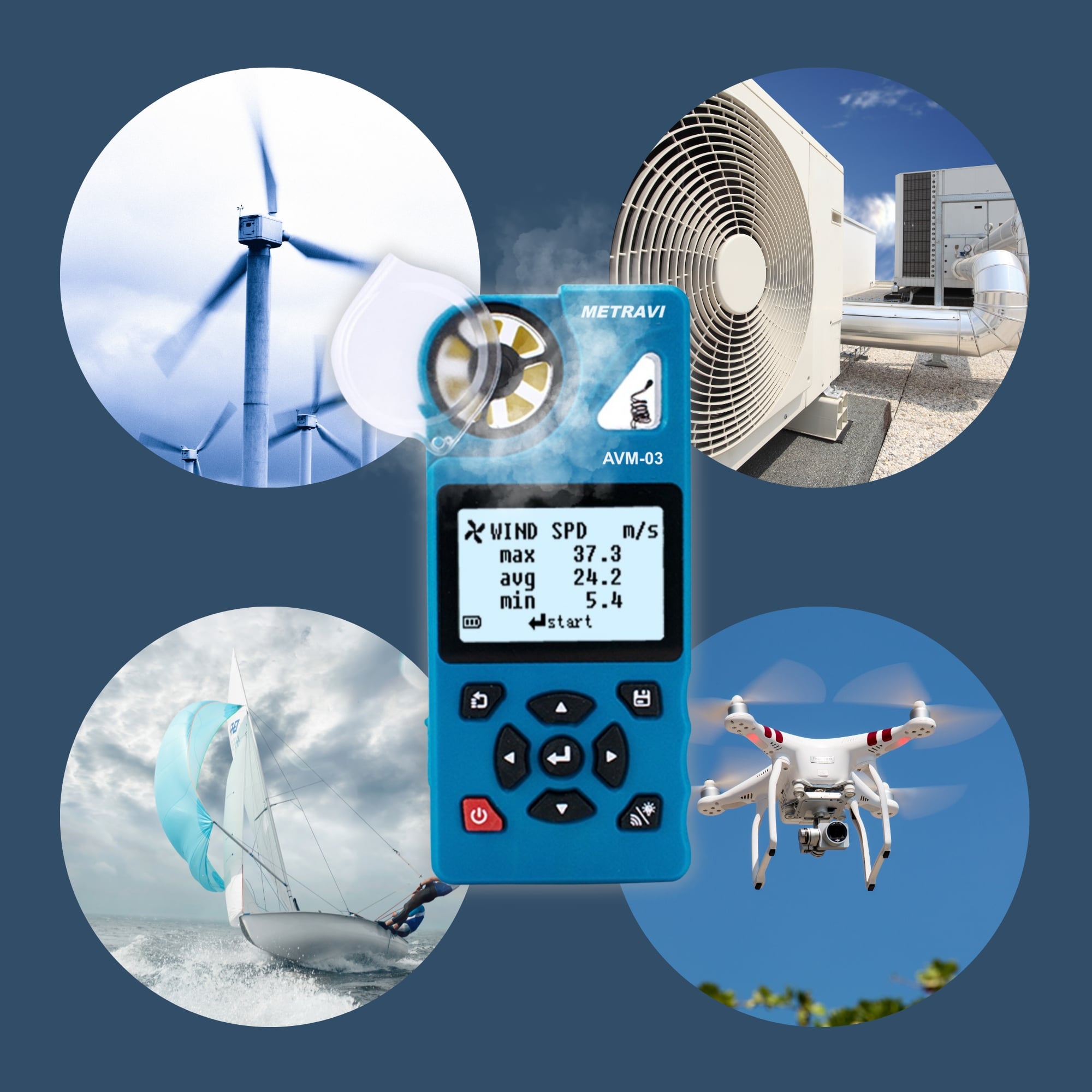 Metravi AVM03 Multifunction Anemometer with Data Logger