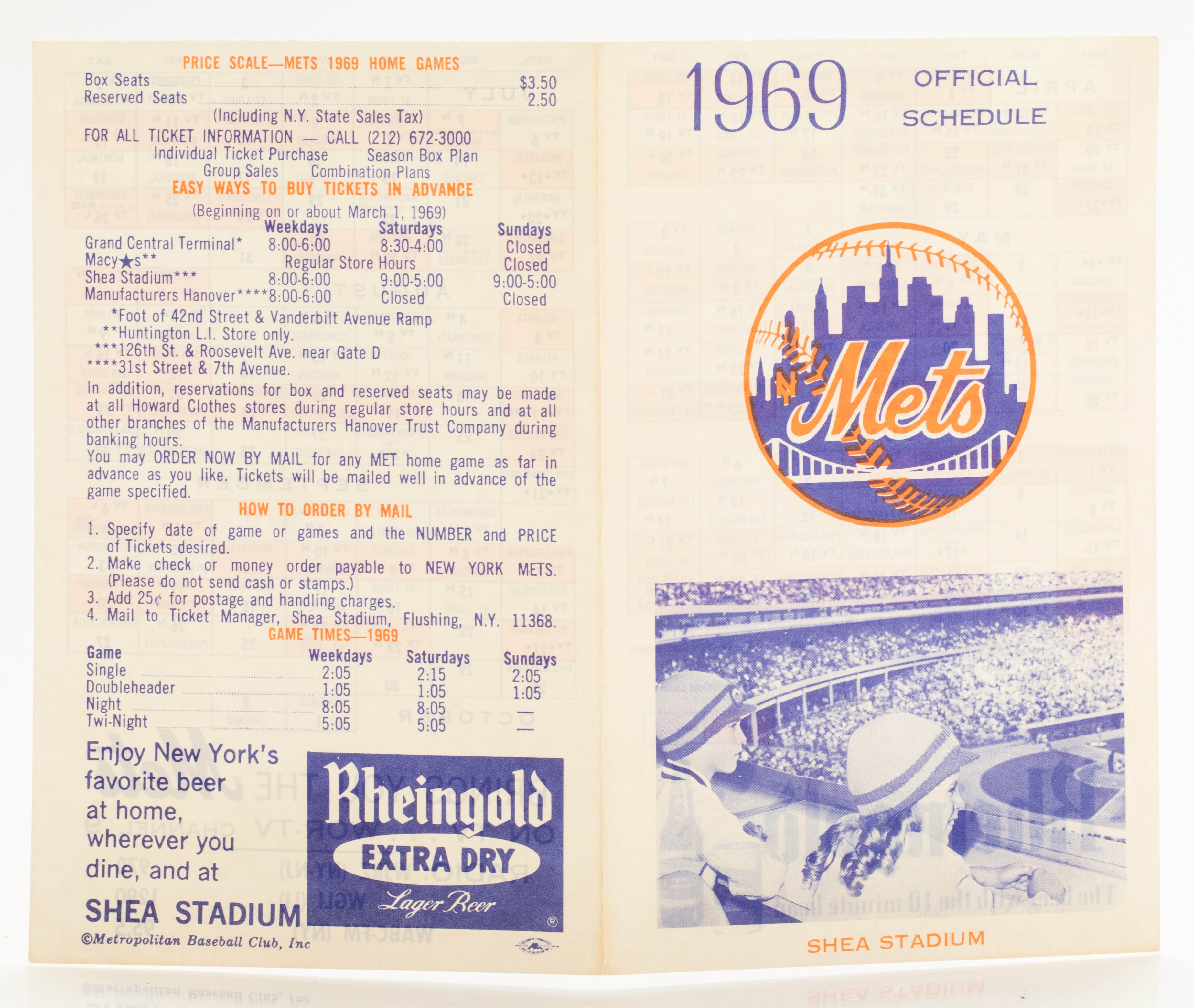 Ny Mets Radio Schedule 2024 1969 Official NY Mets Schedule Mets History