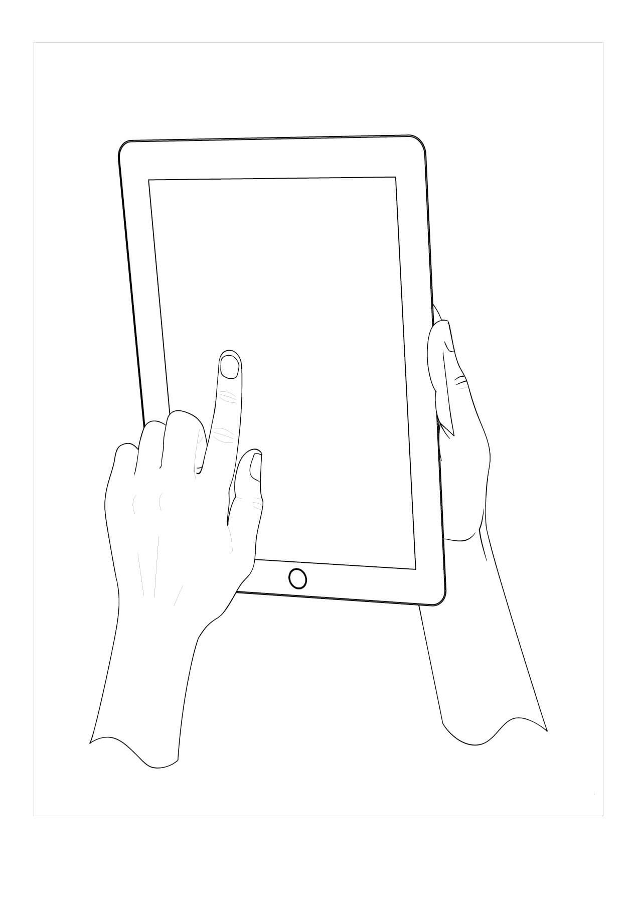 Dua Tangan Dengan Tablet