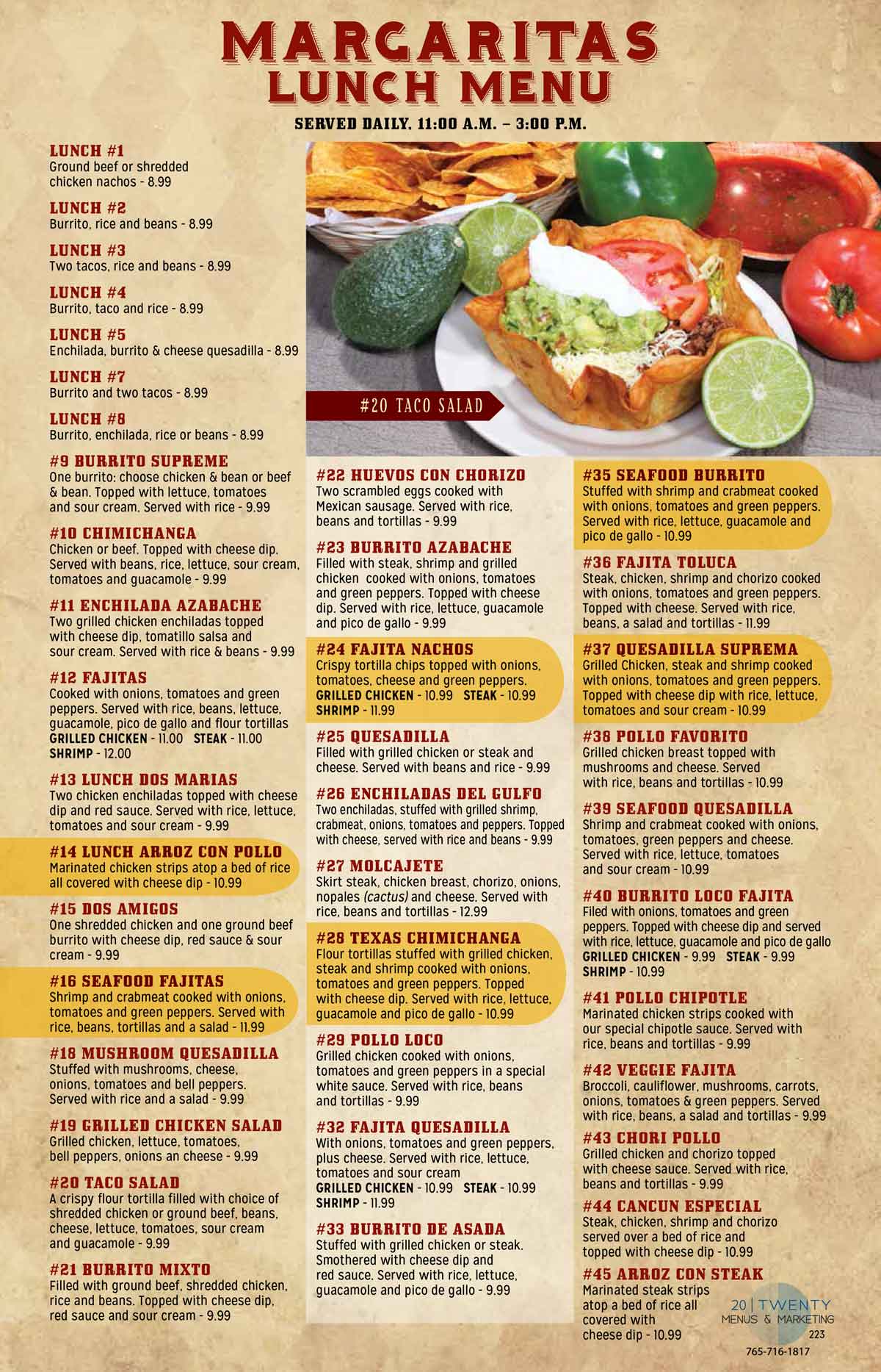 Greenwood and Indianapolis Mexican Restaurant IN Margaritas Mexican